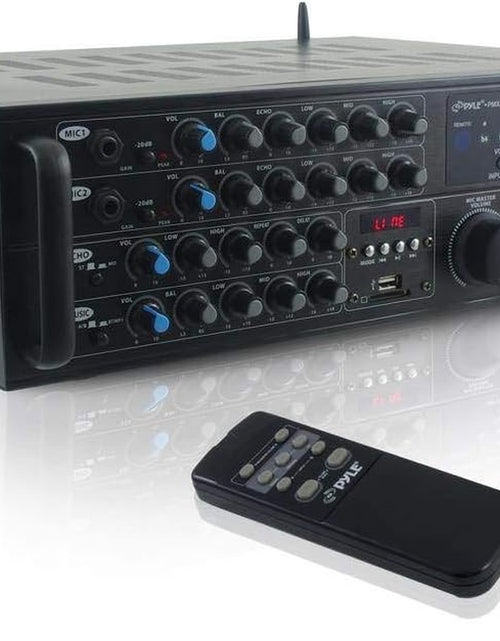 Load image into Gallery viewer, Dual Channel Bluetooth Mixing Amplifier - 2000W Rack Mount Karaoke Sound Mixer Audio Home Stereo Receiver Box System W/ RCA, USB, AUX - for Speaker, PA, Home Theater, Studio/Stage -  PMXAKB2000
