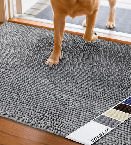 Cat Litter Mat, Litter Trapping Mat, 35"× 25" Cat Kitty Litter Rug with Waterproof Back, Super Soft for Cat'S Paws, Machine Washable, Grey