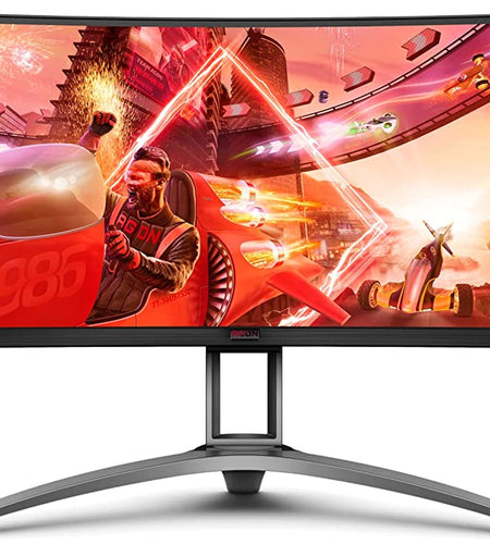 AGON Curved Gaming Monitor 49" (AG493UCX), Dual QHD 5120X1440 @ 120Hz, VA Panel, 1Ms 120Hz Adaptive-Sync, 121% Srgb, Height Adjustable, 4-Yr Zero Dead Pixels Manufacturer Guarantee