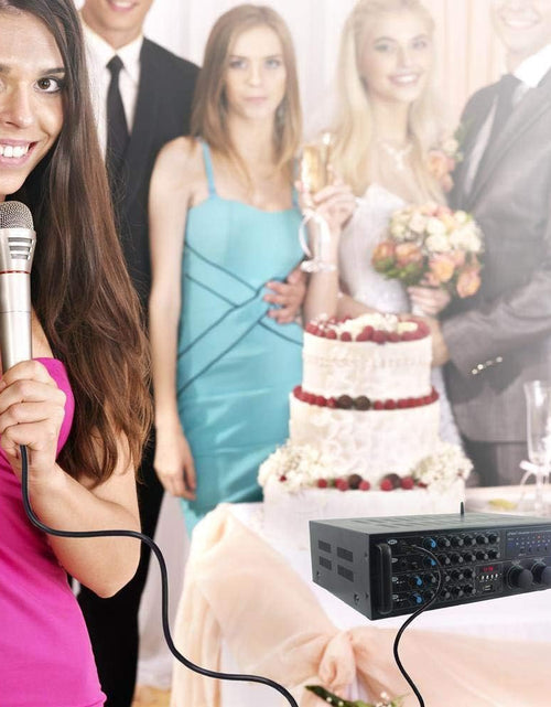 Load image into Gallery viewer, Dual Channel Bluetooth Mixing Amplifier - 2000W Rack Mount Karaoke Sound Mixer Audio Home Stereo Receiver Box System W/ RCA, USB, AUX - for Speaker, PA, Home Theater, Studio/Stage -  PMXAKB2000
