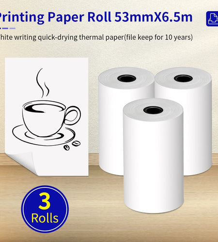 Portable Printer Wireless for Travel 300DPI Thermal Inkless Bluetooth Mobile Printer Compatible with Android Ios Phone & Laptops